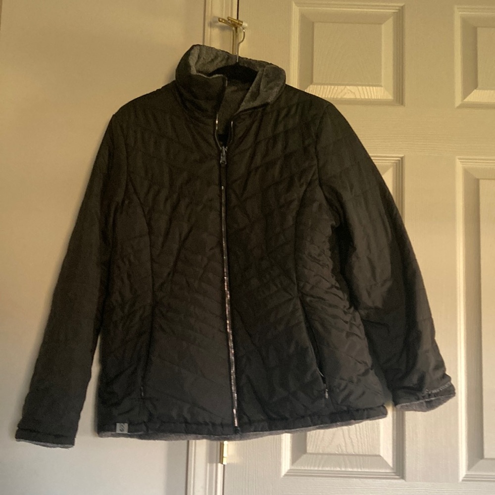 Black reversible winter jacket